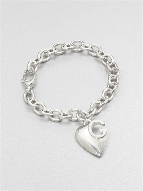 gucci heart bracelet silver